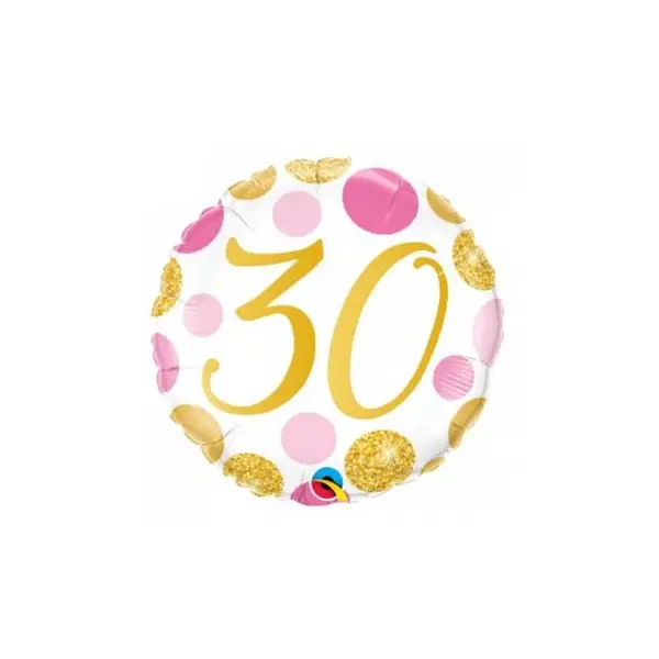 Ballon métallisé 46 cm ⌀ - 30 ans