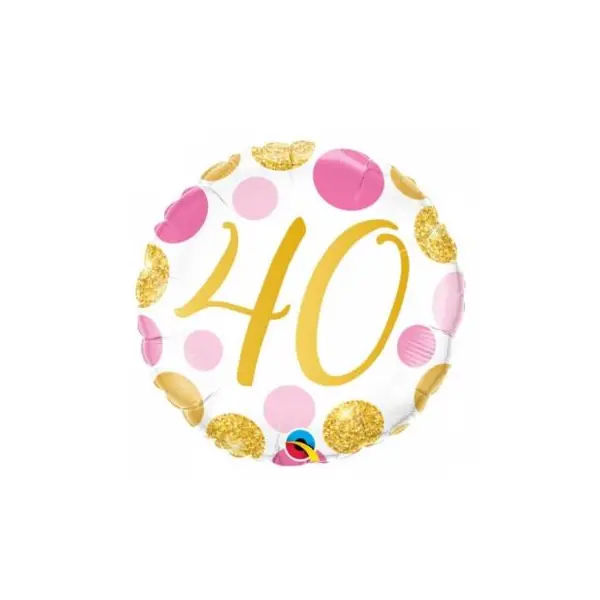 Ballon métallisé 46 cm ⌀ - 40 ans
