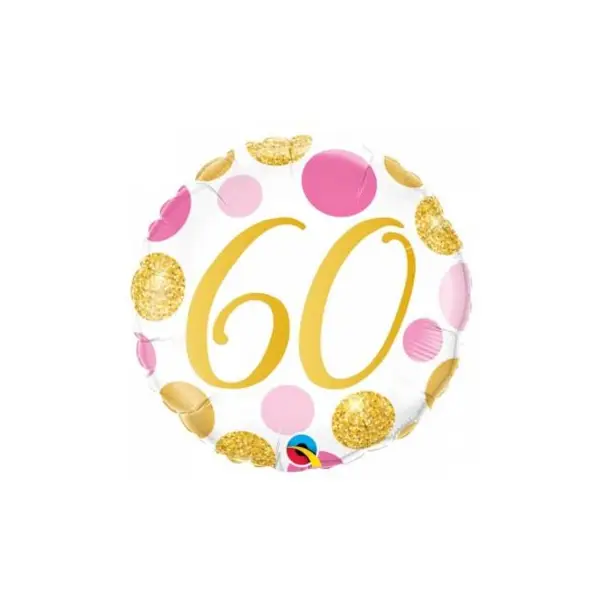 Ballon métallisé 46 cm ⌀ - 60 ans