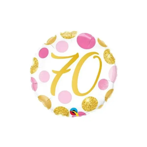Ballon métallisé 46 cm ⌀ - 70 ans
