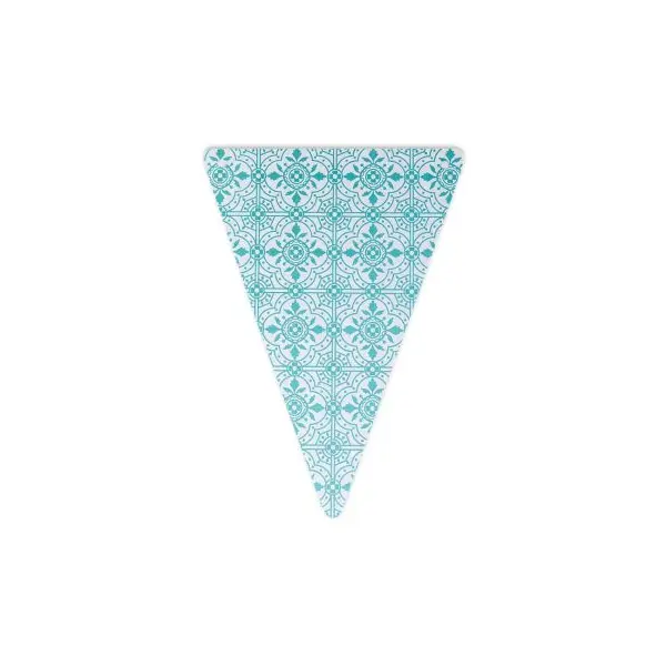 5 Fanions à carreaux de ciment Gypsy - Vert menthe