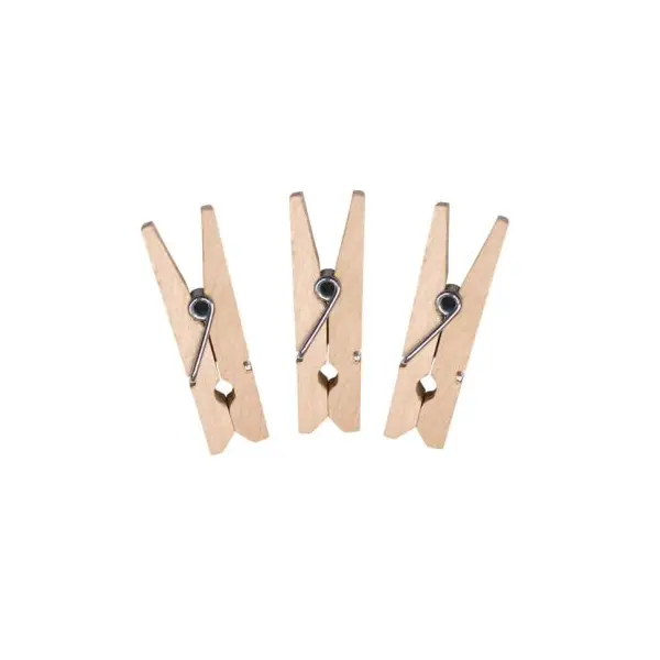 12 Petites Pinces en Bois - Naturel