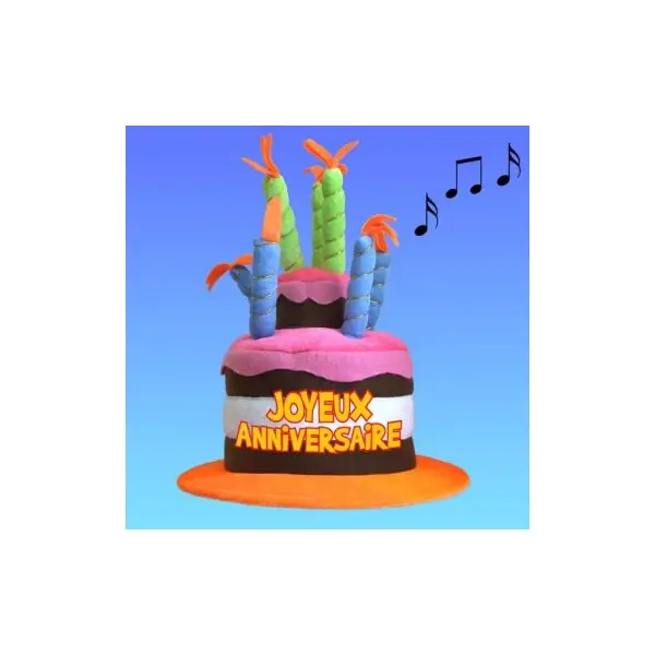 Chapeau Gâteau Anniversaire Musical
