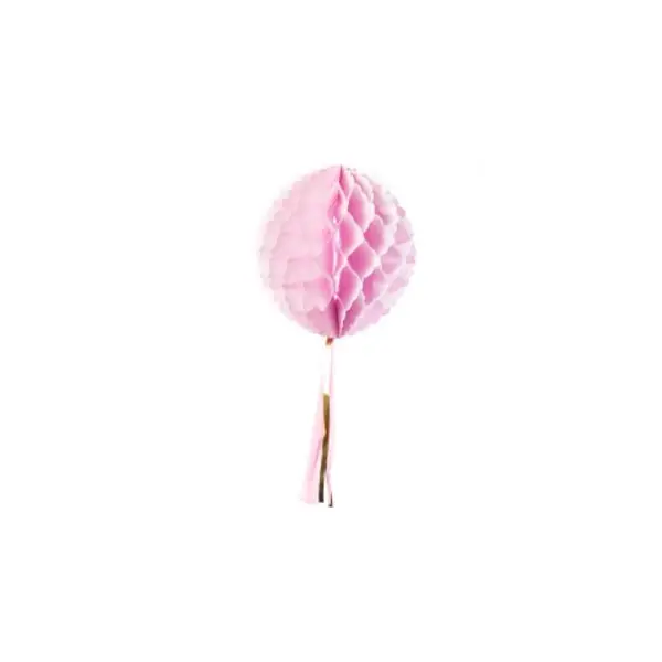 Boule alvéolée à Tassel 30 cm - Rose Pastel