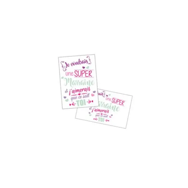 Carte Veux-Tu Être ma Super Marraine
