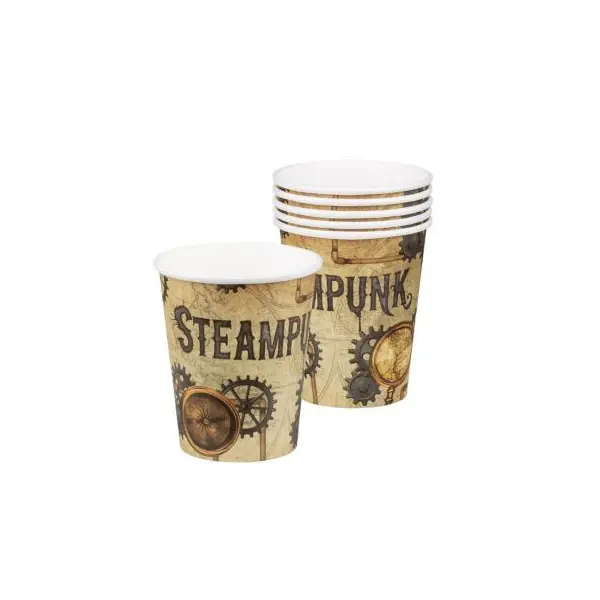 Lot de 6 Gobelets Steampunk - 25 CL