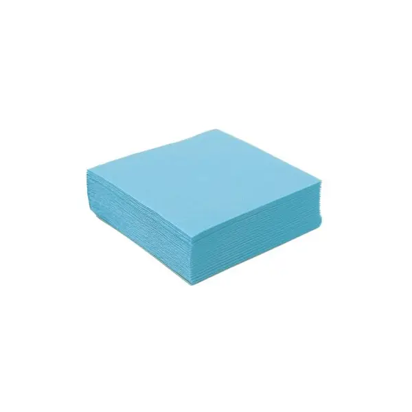 50 Petites Serviettes Microgaufrées - Bleu ciel