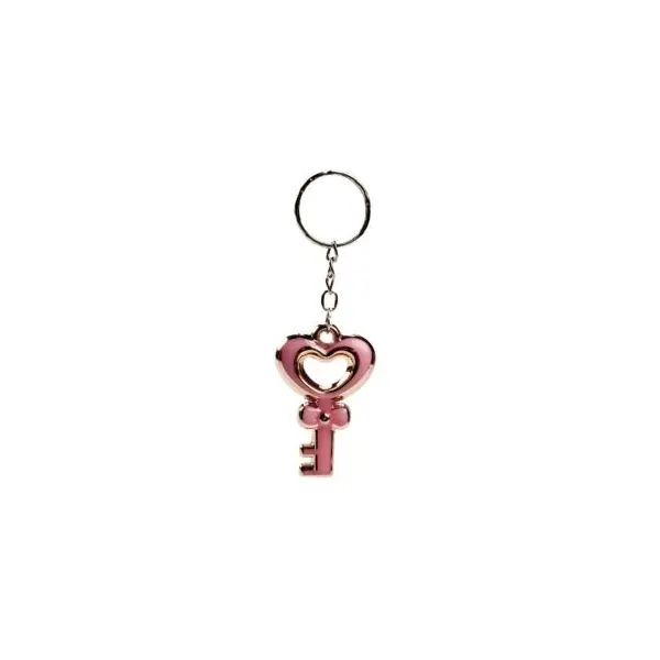 5 Porte-Clef Cœur Rose
