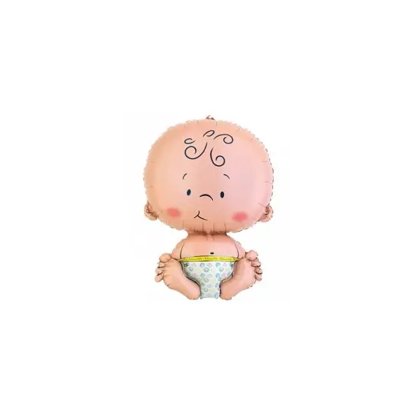 Ballon Hélium Bébé - Peau claire - 41 x 61 cm