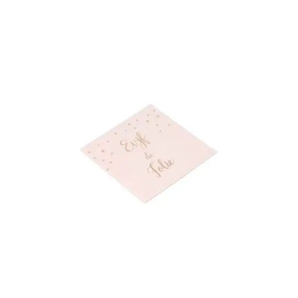 16 Serviettes en Papier - EVJF de Folie - Rose Gold