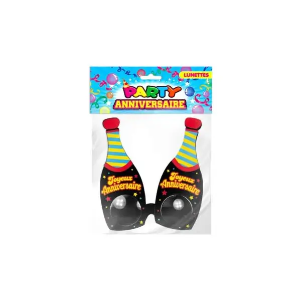 Lunettes Bouteilles Joyeux Anniversaire