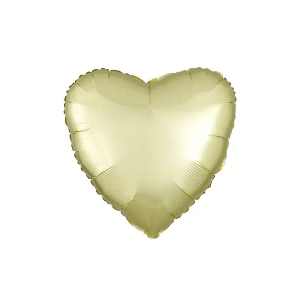 1 Ballon Coeur Pastel - Jaune