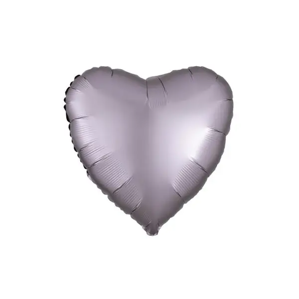 1 Ballon Coeur Pastel - Greige