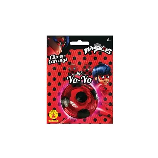 Kit Miraculous Yo-Yo et Boucles d'Oreilles Ladybug