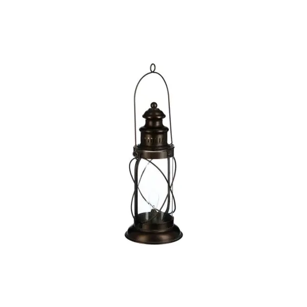 Lampe Tempête Vintage en Verre