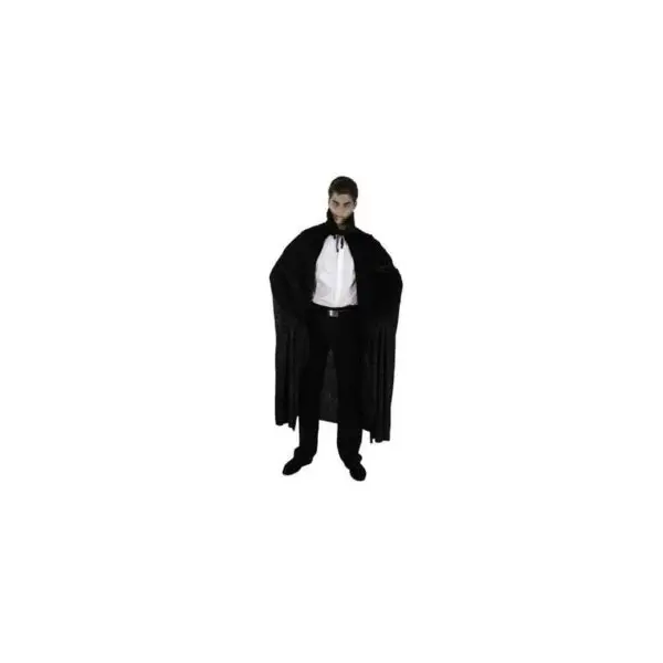 Cape de Vampire en Velours Noir - Adulte - 140 cm