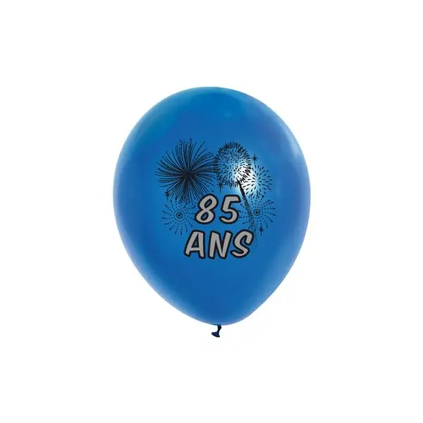10 Ballons de Baudruche multicolore 85 ans