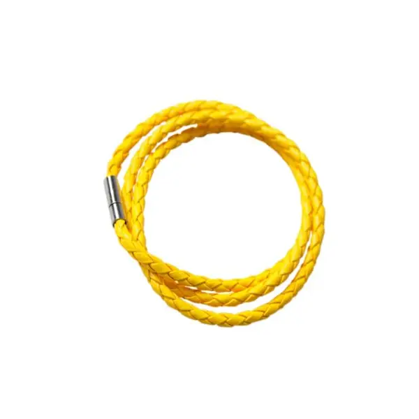 Bracelet tressé fluo - Jaune