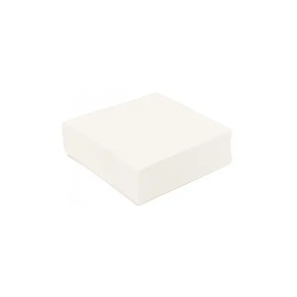 50 Serviettes Microgaufrées - Blanc