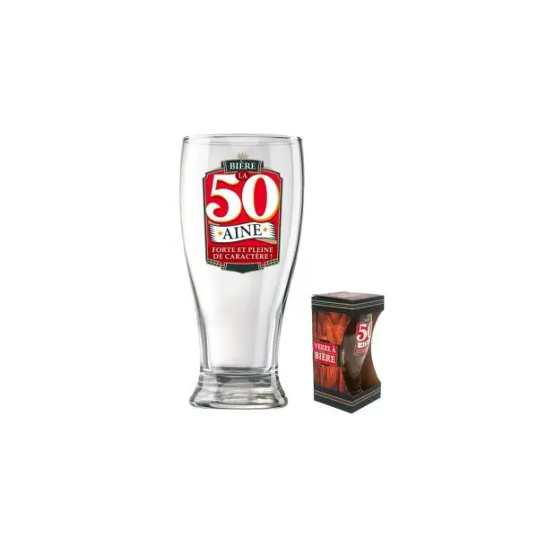 Verre à bière 50 ans