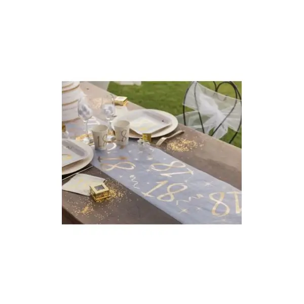 10 Gobelets en Carton Anniversaire - Blanc et Or - 80 ans