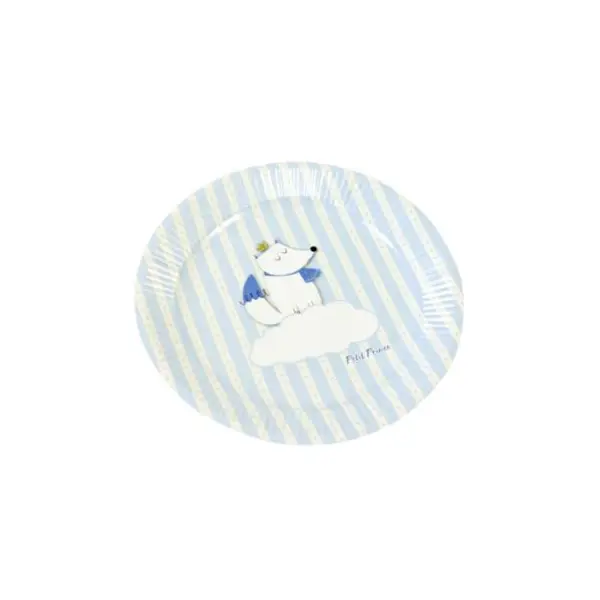 6 Assiettes à Dessert en Carton - Baby Shower - Renard Bleu