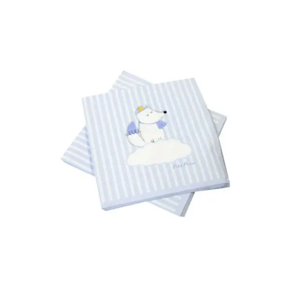 6 Assiettes à Dessert en Carton - Baby Shower - Renard Bleu