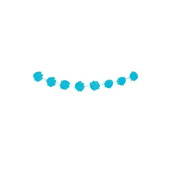 Guirlande Pompons - Turquoise