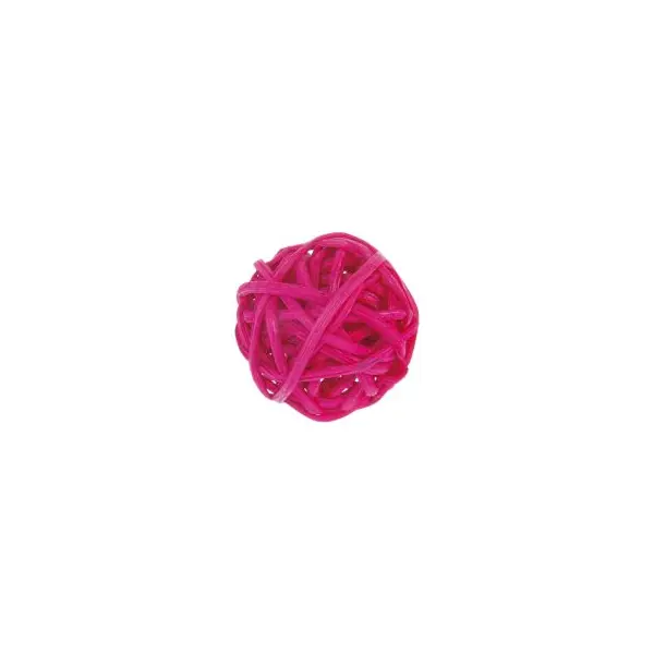 Petites Boules en Rotin x12 - Fuchsia