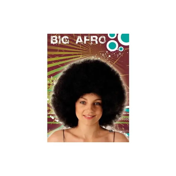 Perruque Big Afro Noire - Adulte
