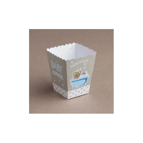Cornets Baby Shower - Nounours bleu