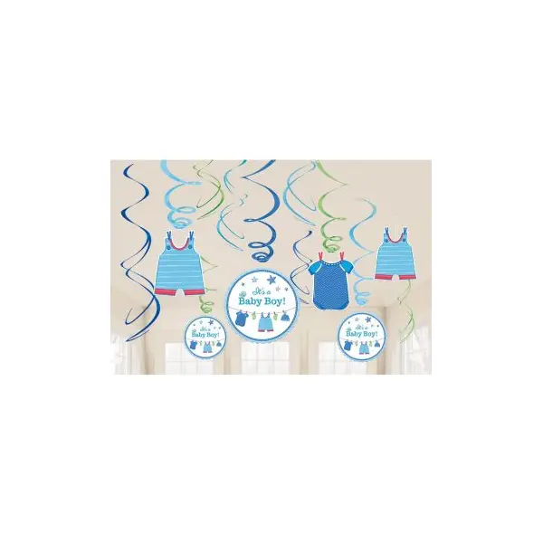 Cornets Baby Shower - Nounours bleu