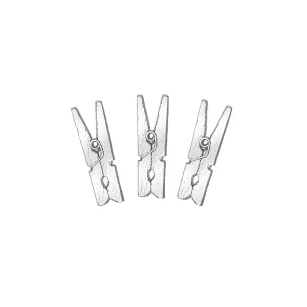 6 Pinces coeurs en lin et dentelle