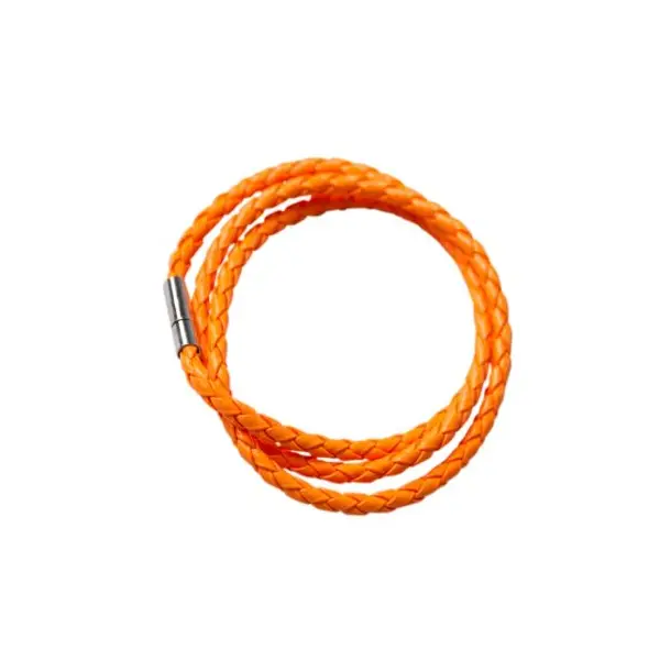 Bracelet tressé fluo - Orange