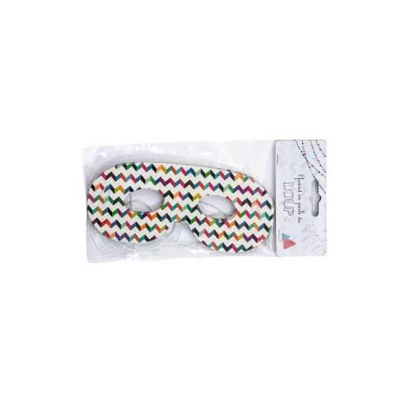 Lot de 6 loups à chevrons multicolores