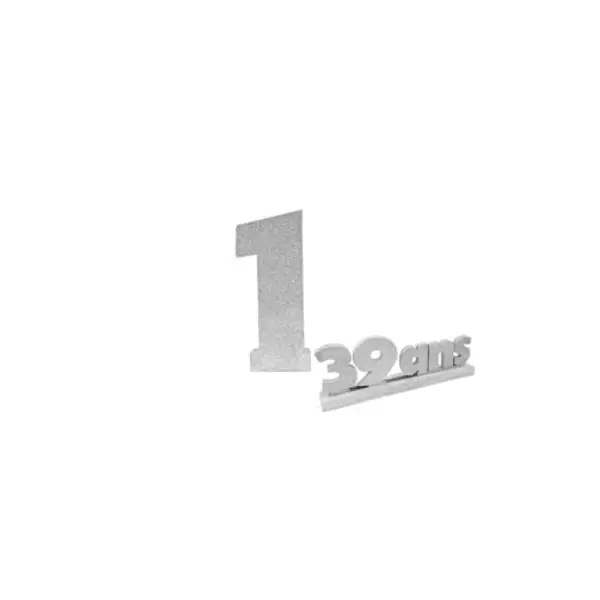 Chiffre 4 - Argent (12 cm)