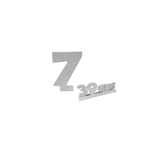 Chiffre 4 - Argent (12 cm)