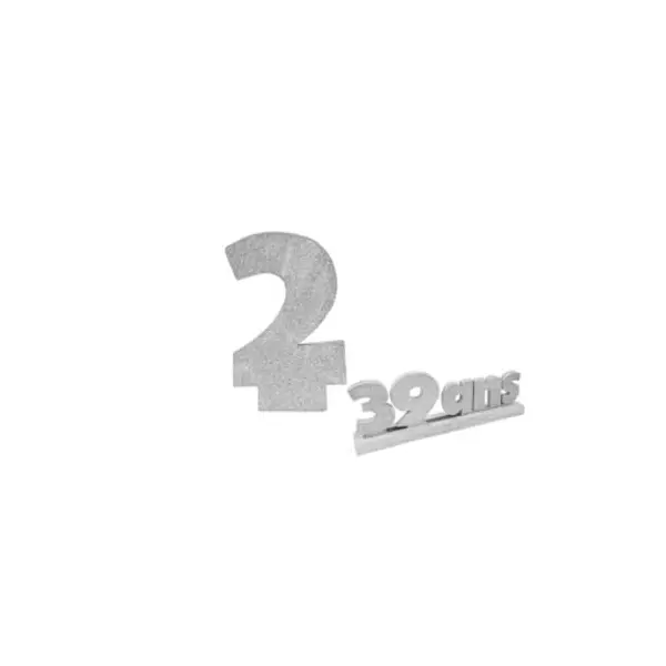 Chiffre 5 - Argent (12 cm)