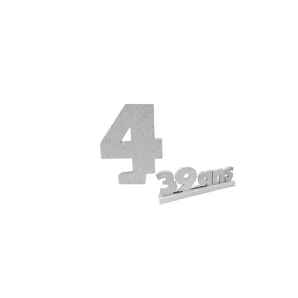 Chiffre 5 - Argent (12 cm)