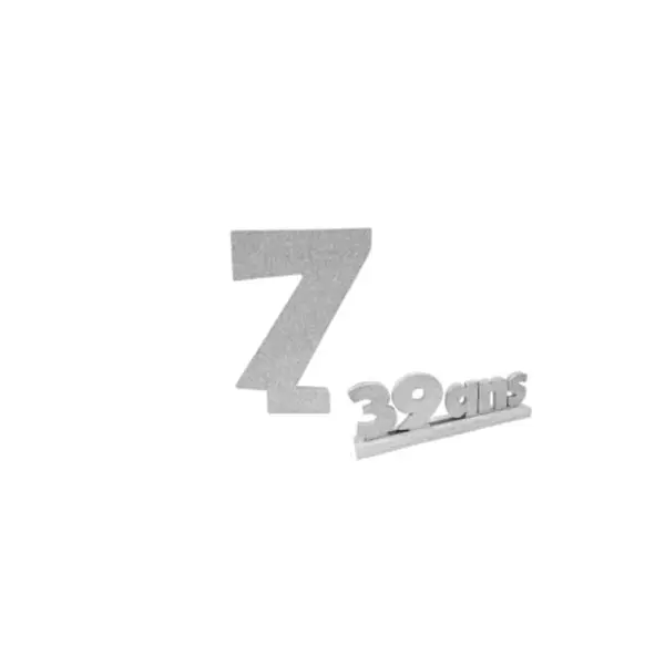 Chiffre 7 - Argent (12 cm)