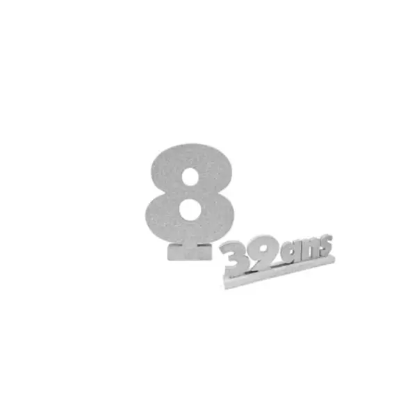 Chiffre 8 - Argent (12 cm)