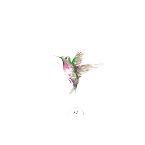 Sachet de 5 tatouages éphémères – Plume dorée