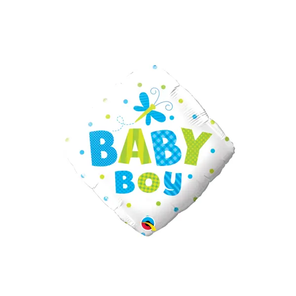 Ballon Métallique Hélium Carré - "Baby Boy"