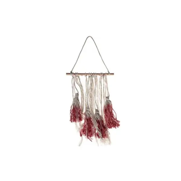 Mini Tenture décorative à Tassels - Ivoire et Rose