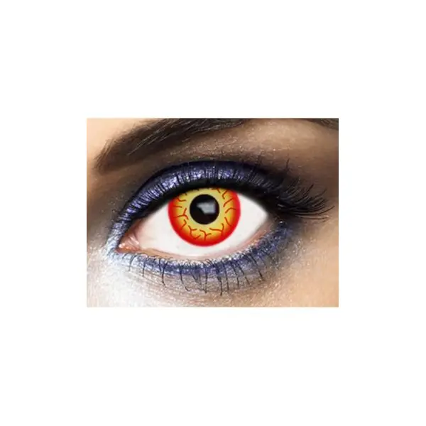 Lentilles " Red Psycho " - Rouge (sans correction) - 1 an