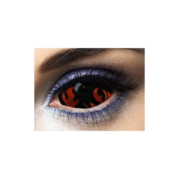 Lentilles " Warlock " - Sclera - Rouge et Noir (sans correction) - 1 an