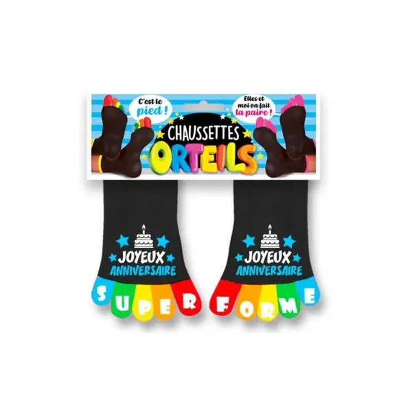 Chaussettes à Orteils - Joyeux Anniversaire