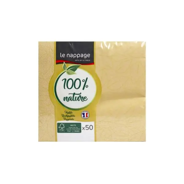 50 assiettes en fibre de canne - 26 cm