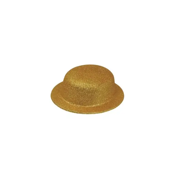 Chapeau melon pailleté - Or