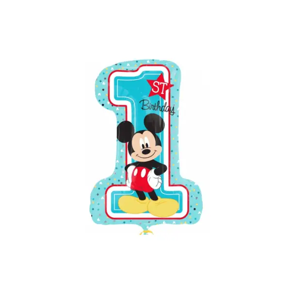 Ballon Métallique Hélium "1st Birthday - Mickey"